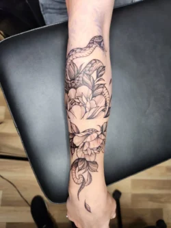 Tatouage Floral serpen Femme MixTattooShop